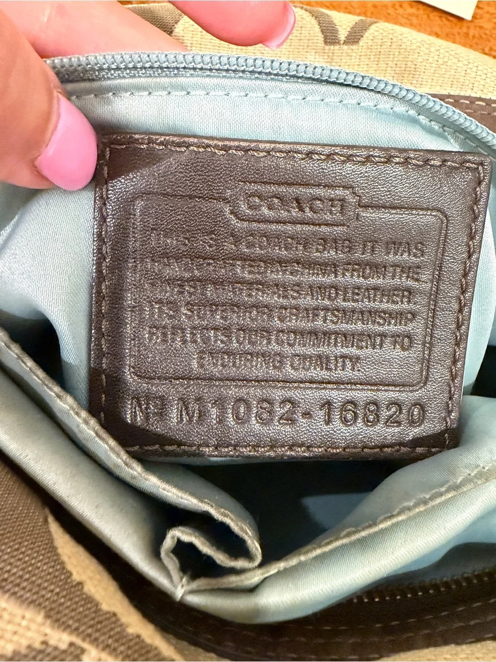 Vintage Coach Kristin Signature Linen Satchel 2011